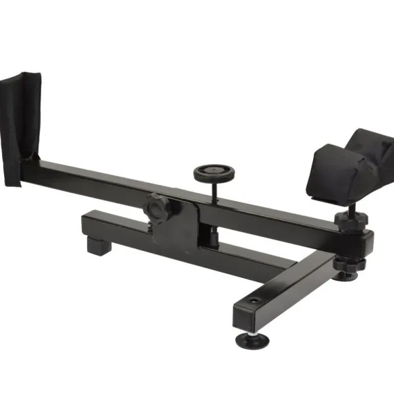 Chevalet de tir anti dérapant réglage nettoyage métal noir 60x30cm