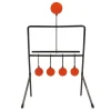 Cible de tir basculante, 5 cibles orange Ø3,8cm et 5cm 25x40cm
