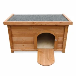 Clapier en bois d'épicéa pour lapin - 60x40x40 cm - Naturel