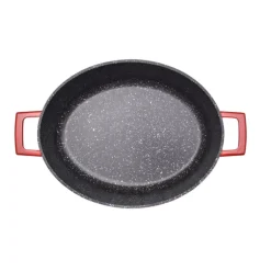 Cocotte en fonte aluminium ovale rouge 5,3 L