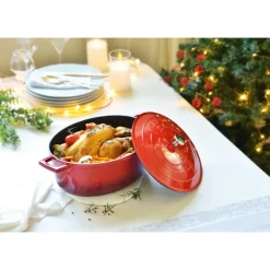 Cocotte en fonte aluminium ovale rouge 4 L