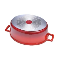 Cocotte en fonte aluminium ovale rouge 4 L
