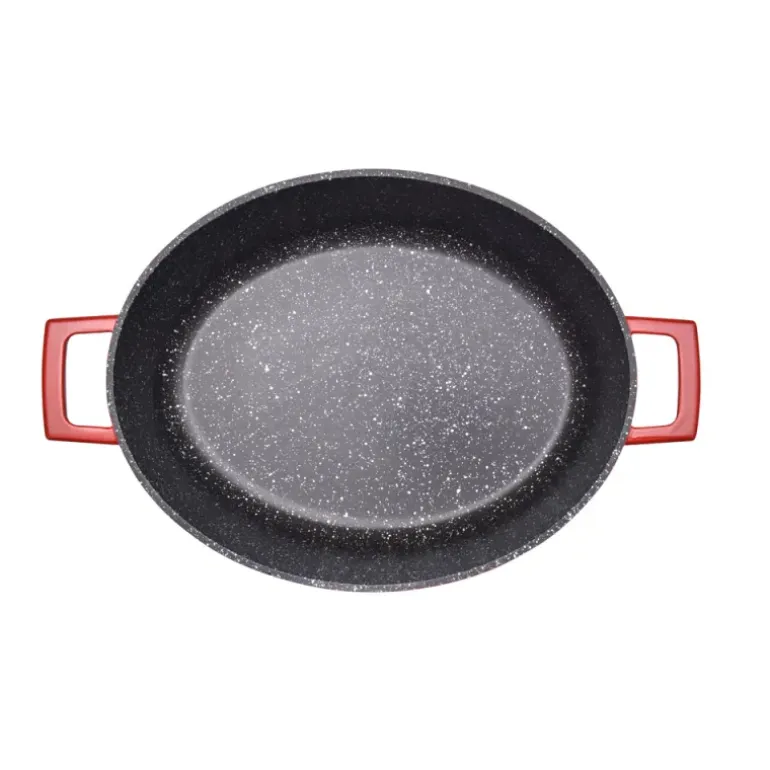 Cocotte en fonte aluminium ovale rouge 4 L