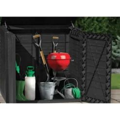 Coffre de jardin avec 2 portes verrouillable 117 x 74 x 110 cm