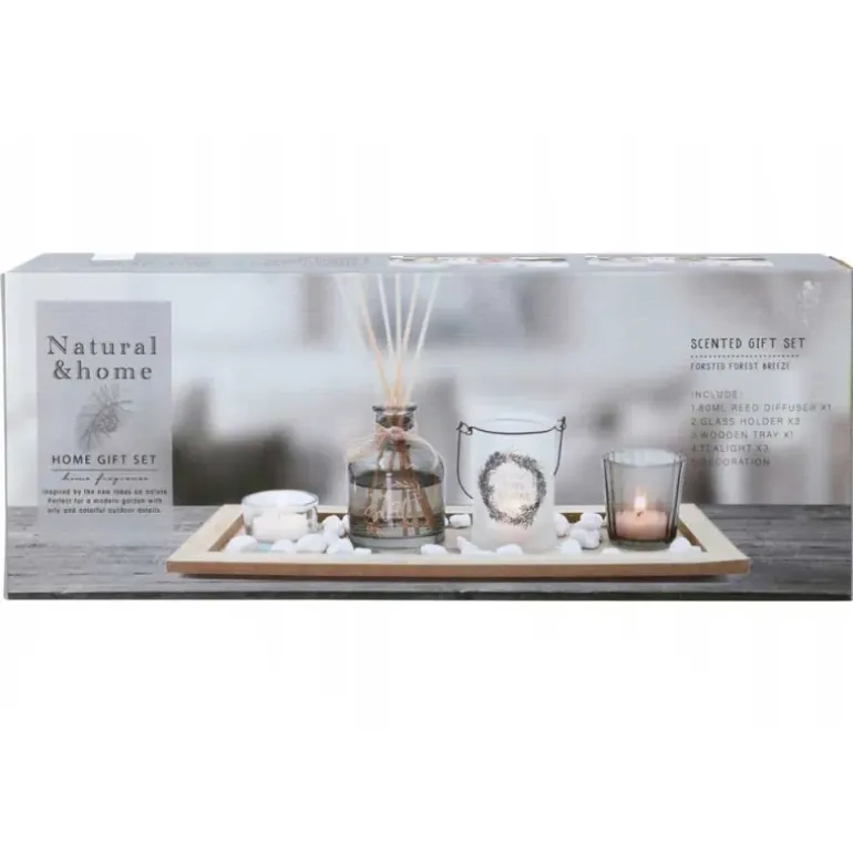 Coffret diffuseur parfum et bougies – Ambiance naturelle et déco