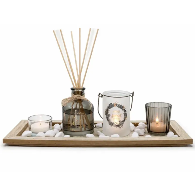 Coffret diffuseur parfum et bougies – Ambiance naturelle et déco