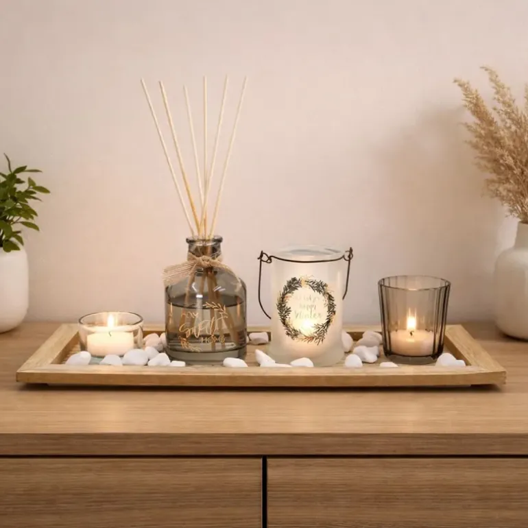 Coffret diffuseur parfum et bougies – Ambiance naturelle et déco