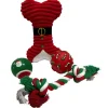 Coffret jouets de Noël pour chien – Peluches, balles et corde