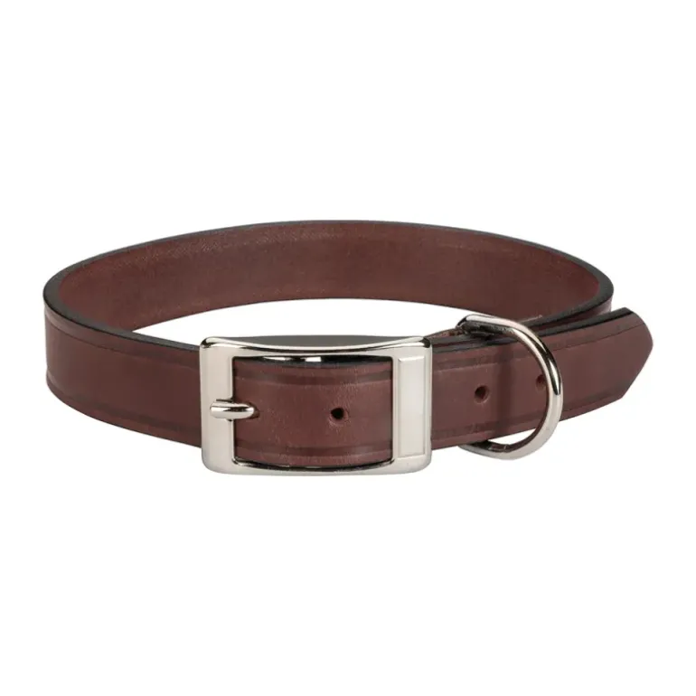 Collier cuir de buffle marron L/XL 60 cm