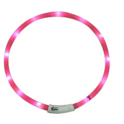 Collier Lumineux Rose Réglable 20-70 cm - Visibilité 500m