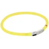 Collier pour chien jaune à LED rechargeable USB