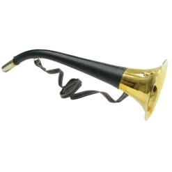 Corne d'appel laiton pavillon 50 cm gainée Cuir