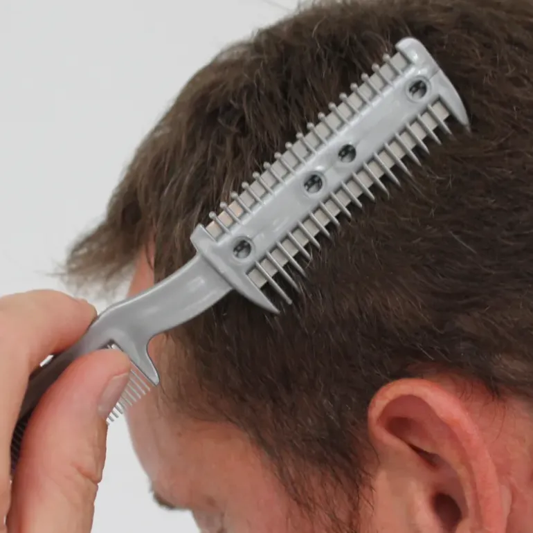 Coupe-cheveux peigne 2 lames rasoir coiffure homme femme