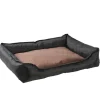 Coussin noir assise marron 300d 90x70x20cm