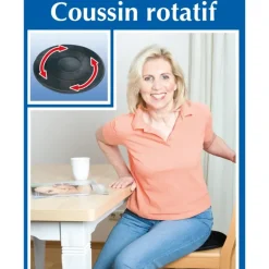 Coussin pivotant sur 360° pour voiture rembourrage haut de gamme