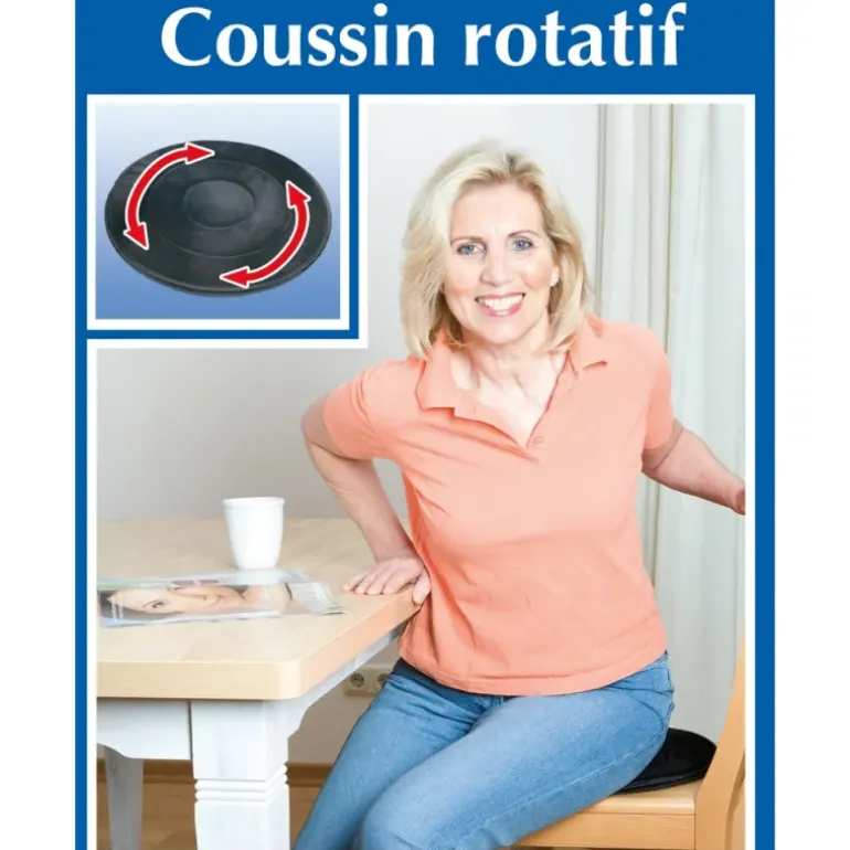 Coussin pivotant sur 360° pour voiture rembourrage haut de gamme