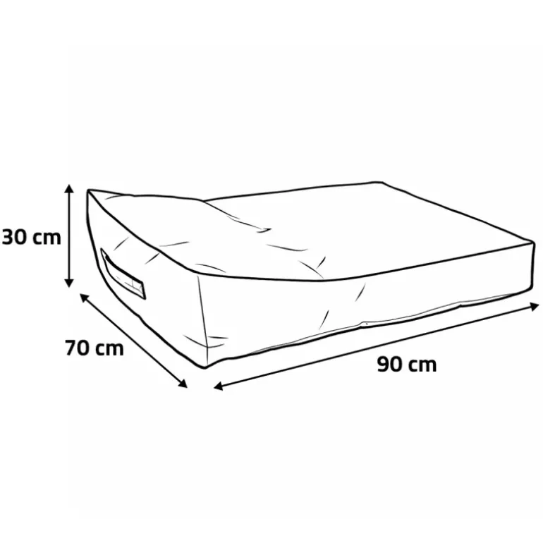 Coussin Sofa Imperméable Antidérapant Noir 600d 90x70x30cm
