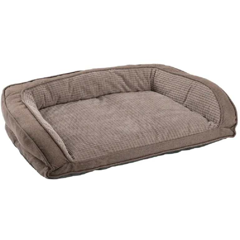 Coussin Soft Antidérapant pour Chien - 90x63x19cm Marron
