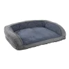 Coussin soft antidérapant pour chien - 90x63x19cm Bleu
