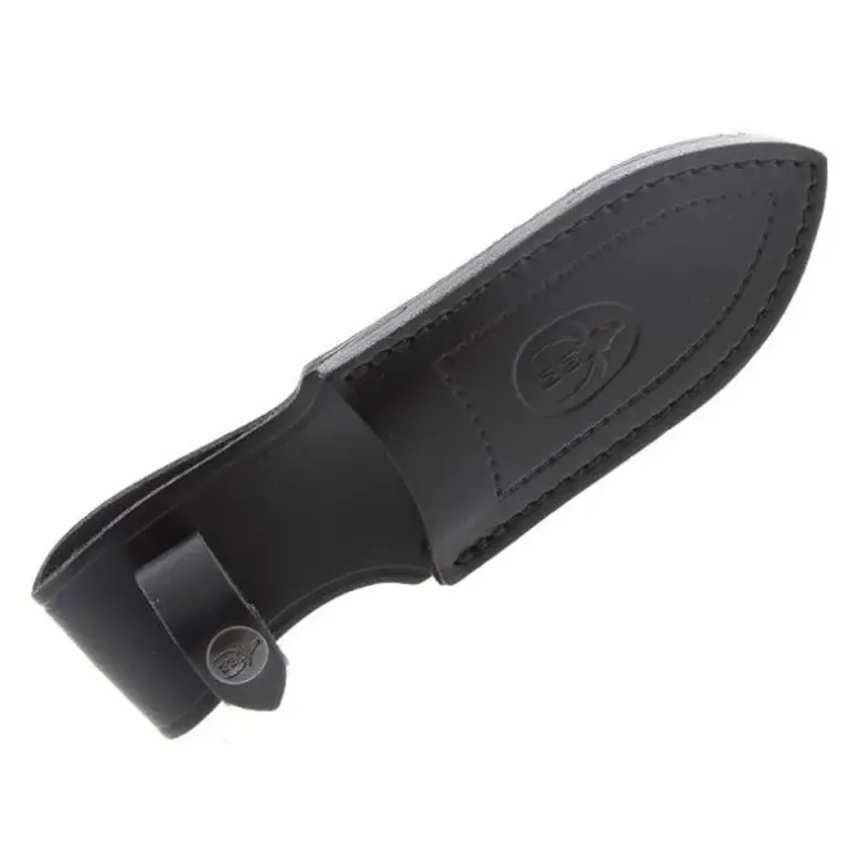 Couteau à dépecer Bisonte manche gomme noir lame acier inox 11cm