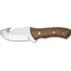 Couteau à dépecer 17cm lame acier inox manche bois étui cuir