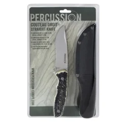 Couteau droit lame 10cm acier inox 420A manche imitation corne