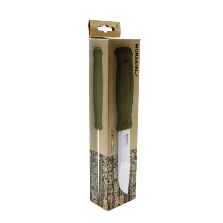Couteau Kansbol lame acier Sandvik 10,9cm manche caoutchouc vert