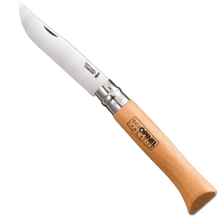 Couteau Opinel carbone N°12 lame acier carbone 12cm manche hêtre