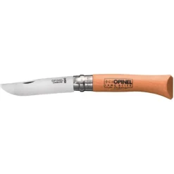 Couteau Opinel carbone N°10 lame acier carbone 10cm manche en hêtre