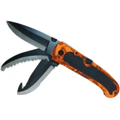 Couteau Pliant 3 Lames camo 21x3,2cm manche polypropylène 12cm