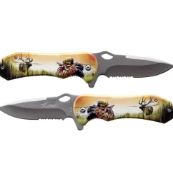 Couteau tactique 19,4cm 3D Grip Chasseur - Lame inox 7,9cm - Manche alu