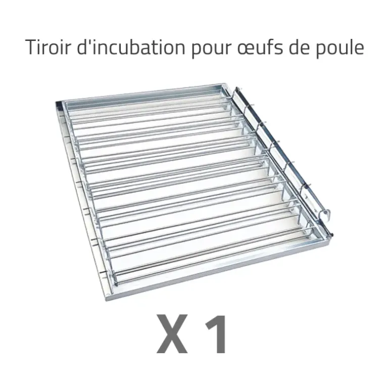 Couveuse + 1 Tiroir de caille à poule + 1 Tiroir oeufs oie - paon -dinde + 1 Panier d'éclosion + 1 Kit humidification