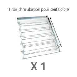 Couveuse + 1 Tiroir de caille à poule + 1 Tiroir oeufs oie - paon -dinde + 1 Panier d'éclosion + 1 Kit humidification