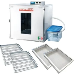 Couveuse + 2 Tiroirs caille à poule + 2 Paniers d'éclosion + 1 Kit humidification