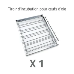 Couveuse + 2 Tiroirs caille à poule + 1 Tiroir oeufs oie + 1 Panier d'éclosion + 1 Kit humidification