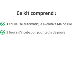 Couveuse + 3 Tiroirs de caille à poule