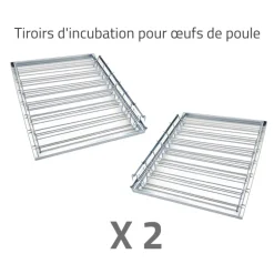 Couveuse + 2 Tiroirs de caille à poule + 1 Panier d'éclosion + 1 Kit humidification