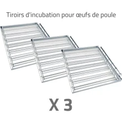 Couveuse + 3 Tiroirs de caille à poule + 1 Kit humidification