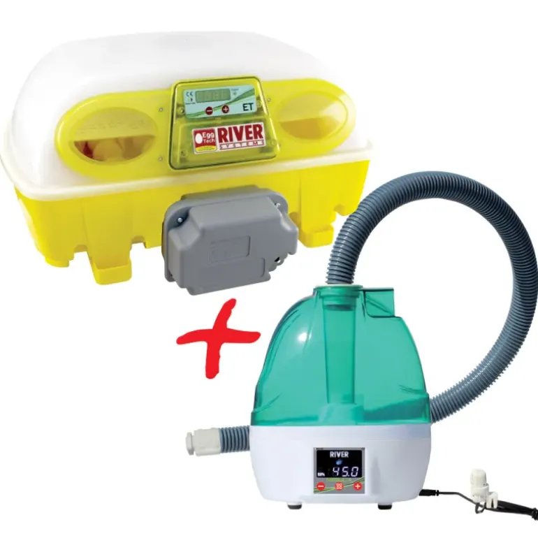 Couveuse automatique Egg Tech 49 Biomaster River Systems avec humidificateur Nebula