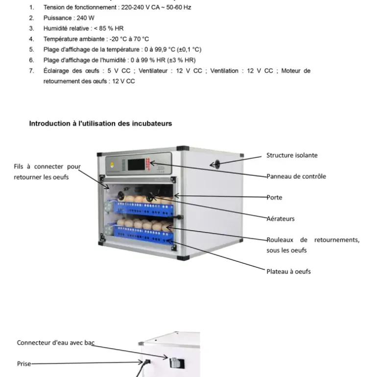 Couveuse Automatique PRO Couvitech® 136 Œufs - Incubation Haute Performance
