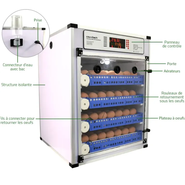 Couveuse Automatique PRO Couvitech® 272 œufs - Incubation Haute Performance
