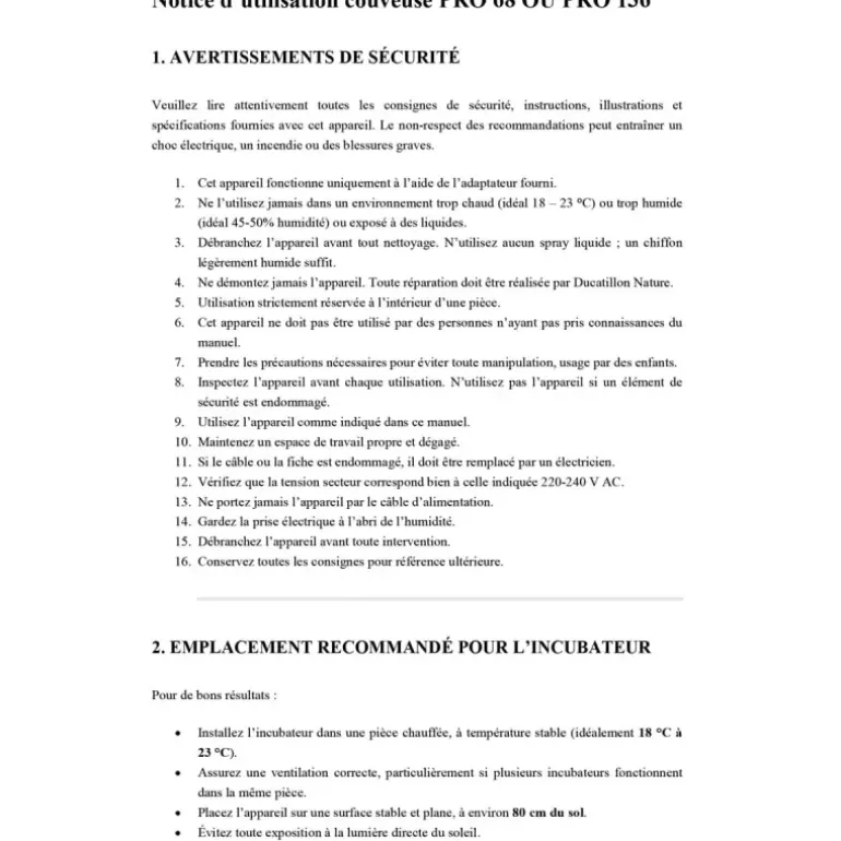 Couveuse Automatique PRO Couvitech® 68 œufs - Incubation Haute Performance