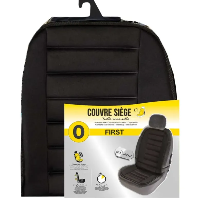 Couvre siège universel noir avec coussinets maintien parfait