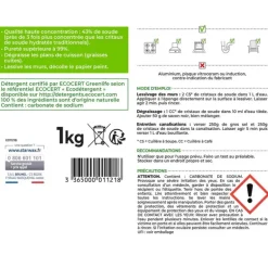 Cristaux de soude 100% naturels extra purs - 1kg Starwax