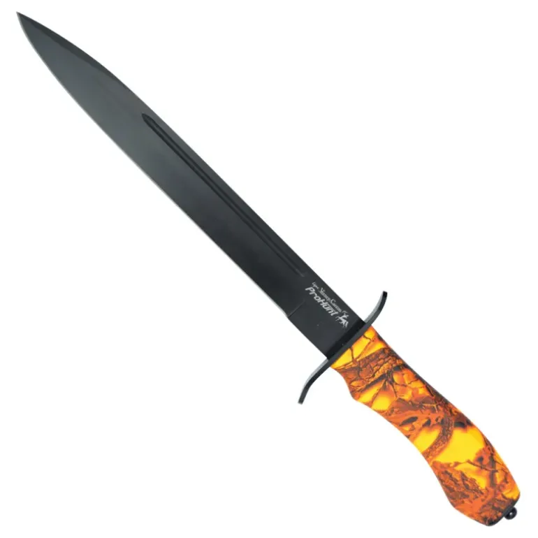 Dague de chasse Verney Carron Karan acier carbone 420 camo 25 cm ep 4mm