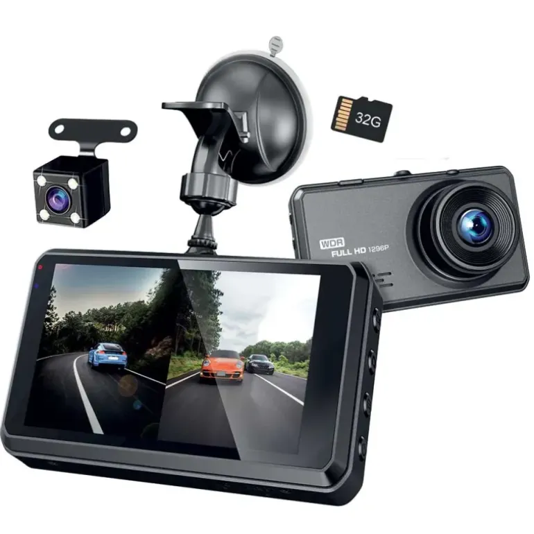 Dashcam avant/arrière HD + carte microSD 32Go incluse