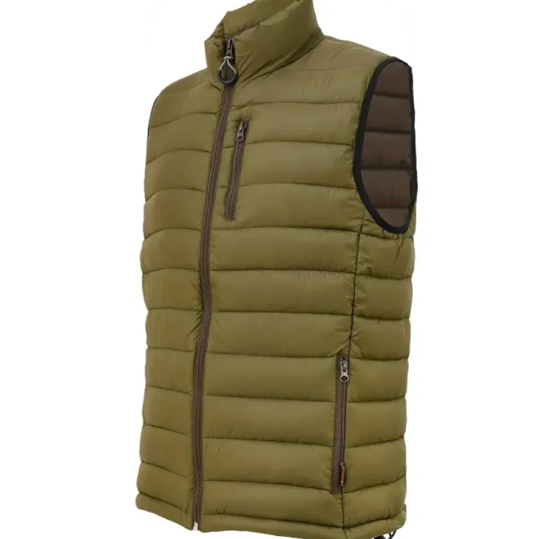 Doudoune sans manche polyamide kaki M à 2XL