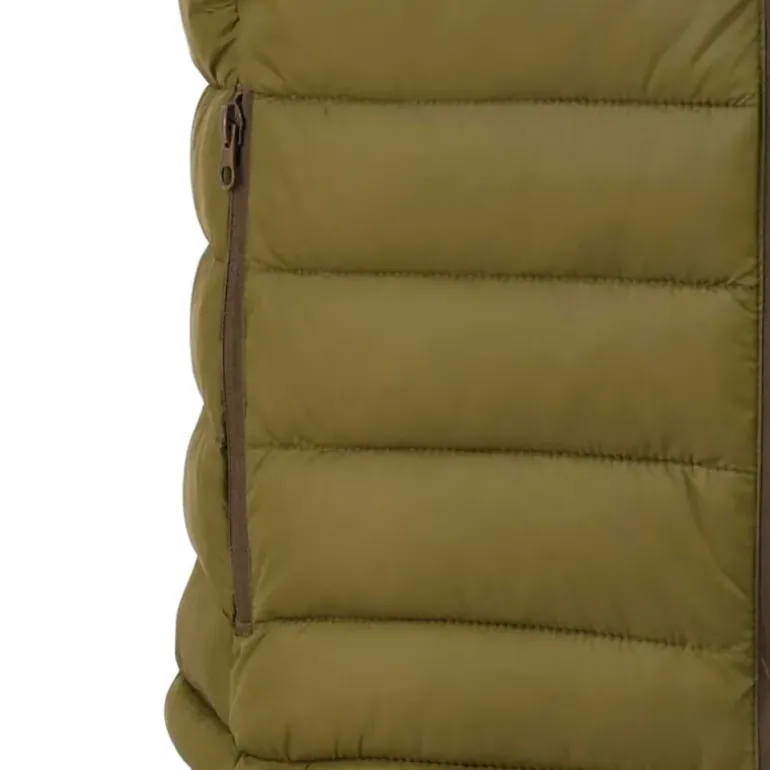 Doudoune sans manche polyamide kaki M à 2XL