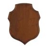 Ecusson chasse trophée chêne ciré 34x28cm