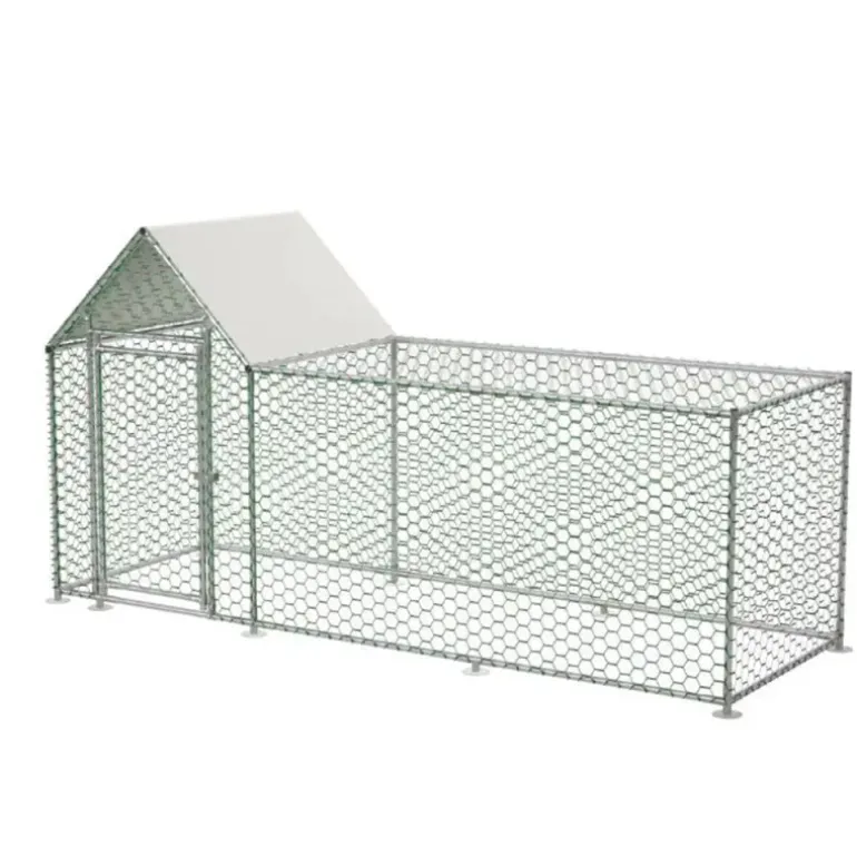 Enclos à volailles 3x1x1,5 m avec bâche Robuste et pratique